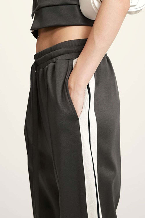 Side Stripe Active Pants - Charcoal