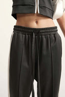 Side Stripe Active Pants - Charcoal