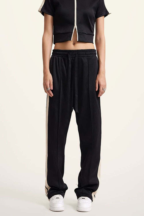 Side Stripe Active Pants - Black