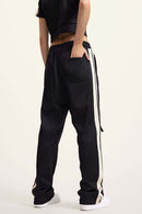 Side Stripe Active Pants - Black