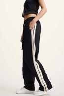 Side Stripe Active Pants - Black