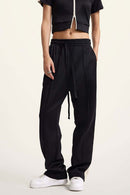 Side Stripe Active Pants - Black