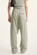 Side Stripe Active Pants - Gray Camel