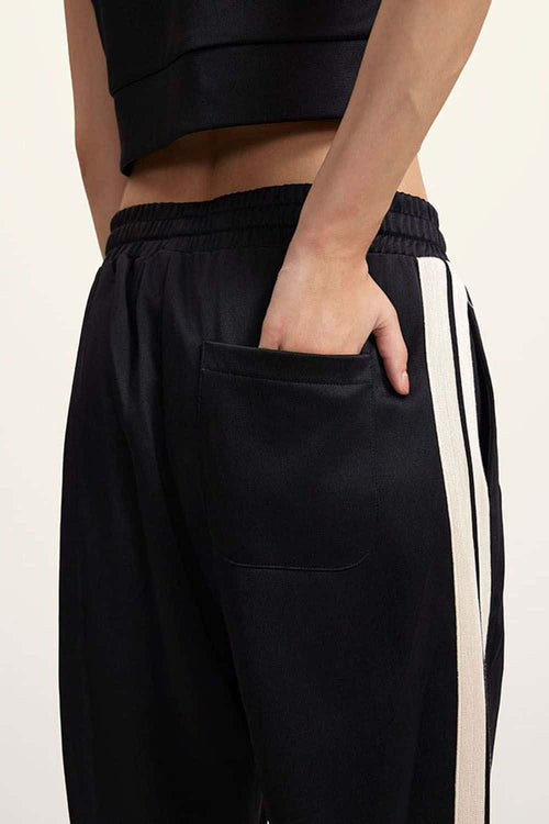 Side Stripe Active Pants - Black