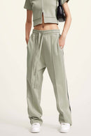 Side Stripe Active Pants - Gray Camel