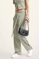 Side Stripe Active Pants - Gray Camel