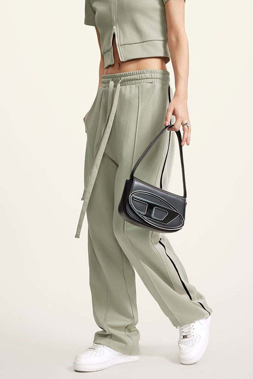 Side Stripe Active Pants - Gray Camel