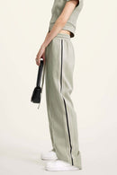 Side Stripe Active Pants - Gray Camel