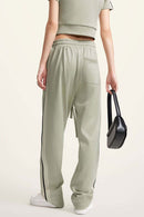 Side Stripe Active Pants - Gray Camel