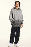 Washed Gradient Hoodie - Dark Gray