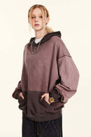 Washed Gradient Hoodie - Plum Purple