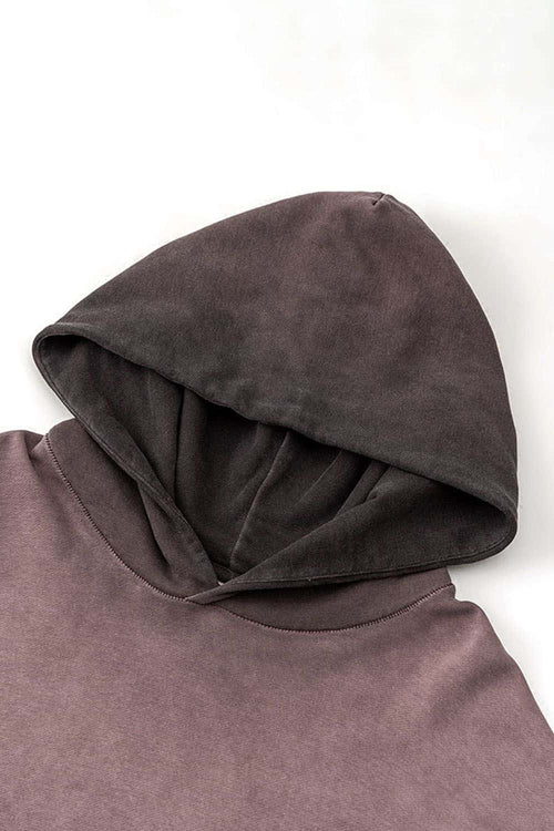 Washed Gradient Hoodie - Plum Purple