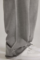 Gradient Graffiti Wide-Leg Sweatpant - Medium Gray