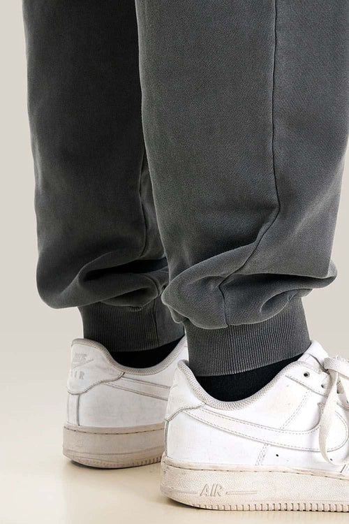 Essential Washed Relaxed Joggers - Dark Gray