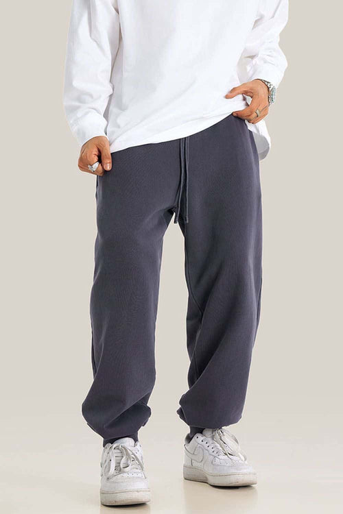 Essential Washed Relaxed Joggers - Grape Purple