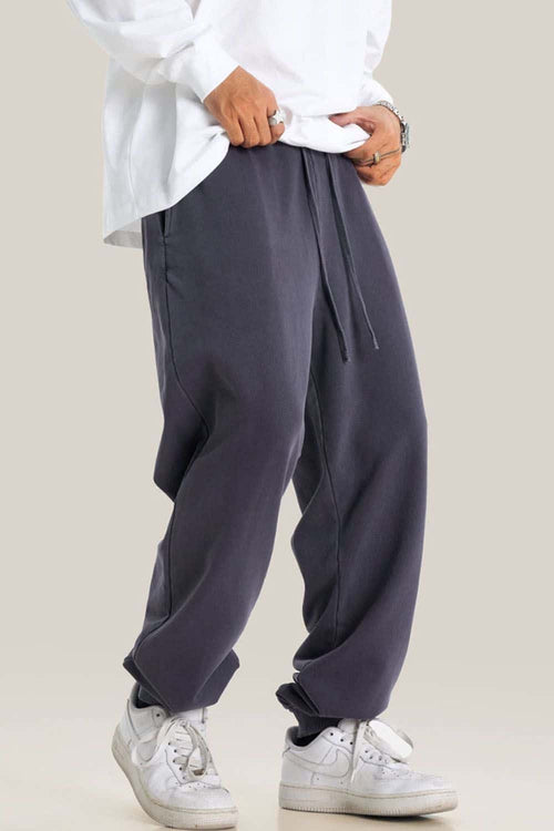 Essential Washed Relaxed Joggers - Grape Purple