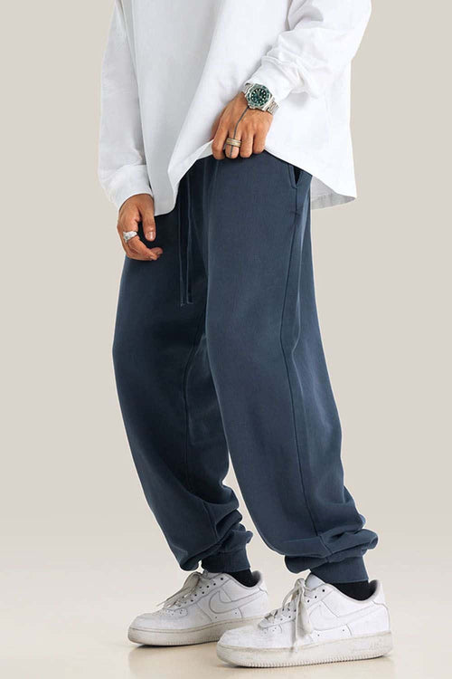 Essential Washed Relaxed Joggers - Royal Blue