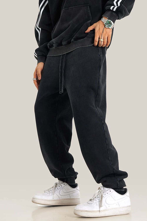 Essential Washed Relaxed Joggers - Snowflake Wash