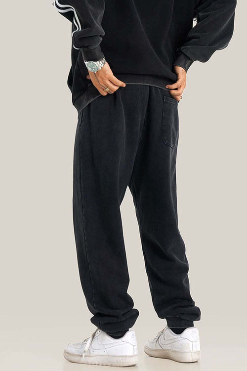 Essential Washed Relaxed Joggers - Snowflake Wash