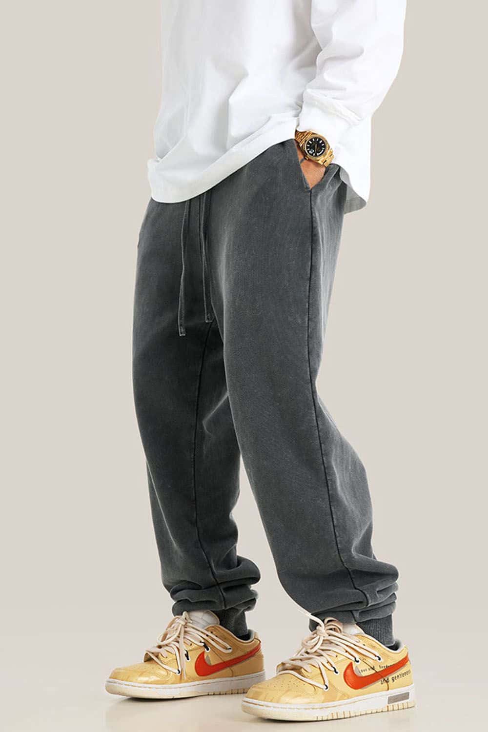 Vintage Washed Oversized Streetwear Joggers