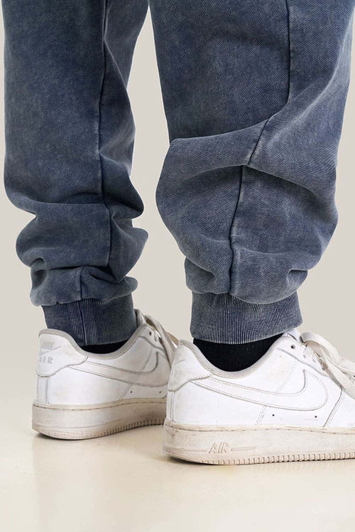 Heavyweight Washed Jogger Sweatpants - Royal Blue