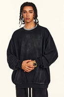 Heavyweight Vintage Washed Sweatshirt - Black