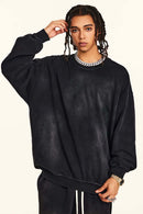 Heavyweight Vintage Washed Sweatshirt - Black
