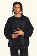 Heavyweight Vintage Washed Sweatshirt - Black