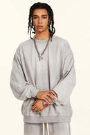 Heavyweight Vintage Washed Sweatshirt - Light Gray