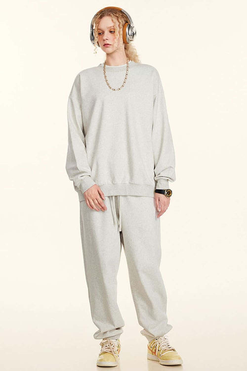 Ultra-Heavyweight Drop-Shoulder Sweatshirt - Oat Gray