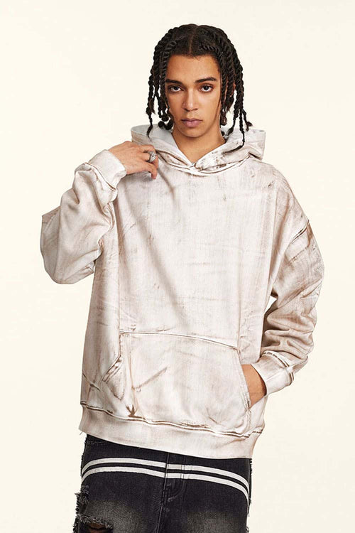 Heavyweight Painted Fleece Pullover - Yellow