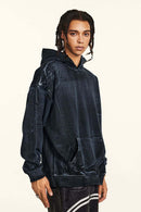 Heavyweight Painted Fleece Pullover - Black