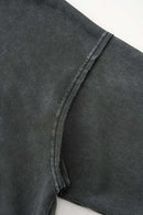 Wax-Dyed Distressed Heavyweight Hoodie - Dark Gray