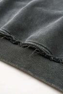 Wax-Dyed Distressed Heavyweight Hoodie - Dark Gray