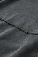 Wax-Dyed Distressed Heavyweight Hoodie - Dark Gray