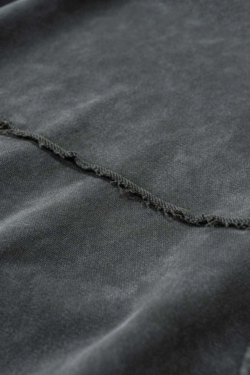 Wax-Dyed Distressed Heavyweight Hoodie - Dark Gray