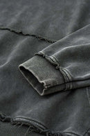 Wax-Dyed Distressed Heavyweight Hoodie - Dark Gray
