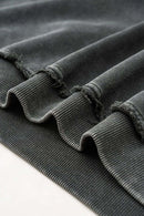 Wax-Dyed Distressed Heavyweight Hoodie - Dark Gray