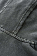 Wax-Dyed Distressed Heavyweight Hoodie - Dark Gray