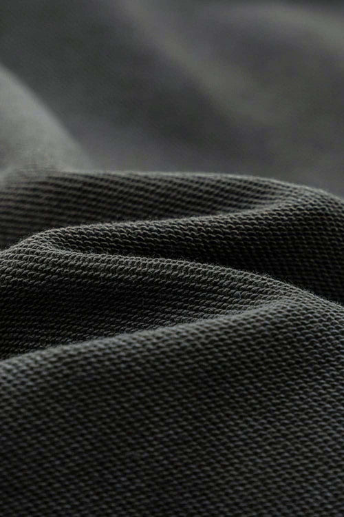 Wax-Dyed Distressed Heavyweight Hoodie - Dark Gray