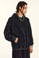 Wax-Dyed Distressed Heavyweight Hoodie - Fried Snowflakes