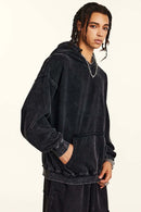 Wax-Dyed Distressed Heavyweight Hoodie - Fried Snowflakes