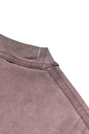 Washed Distressed Long-Sleeve Tee - Plum Purple