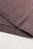 Washed Distressed Long-Sleeve Tee - Plum Purple