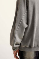 Heavyweight Terry Washed Raglan Jacket - Medium Gray