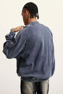Heavyweight Terry Washed Raglan Jacket - Royal Blue