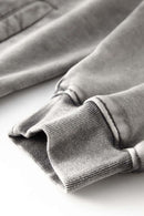Heavyweight Terry Washed Raglan Jacket - Medium Gray