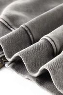Heavyweight Terry Washed Raglan Jacket - Medium Gray