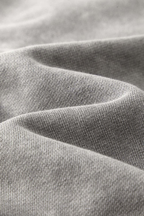 Heavyweight Terry Washed Raglan Jacket - Medium Gray
