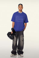 Cool-Touch Quick-Drying Graphic T-Shirt in Blue - front product view